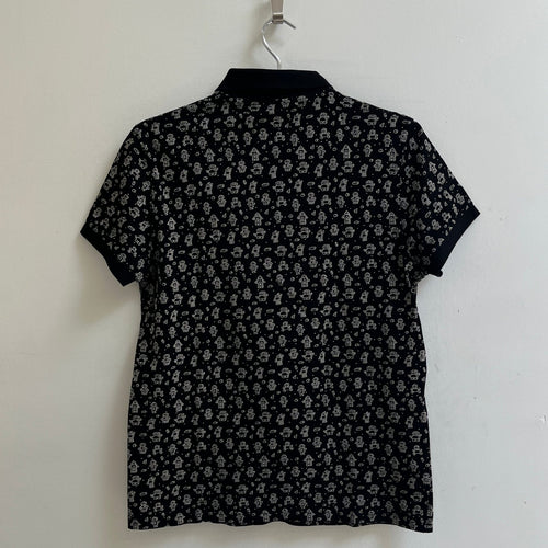 SS19 Saint Laurent Robot Print Polo Shirt