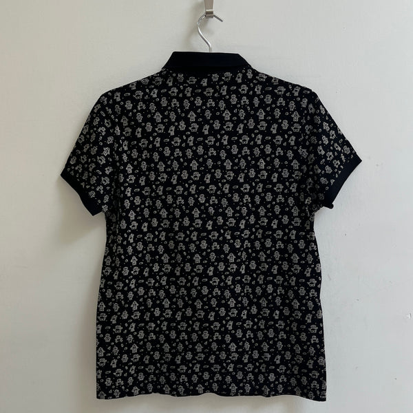 SS19 Saint Laurent Robot Print Polo Shirt