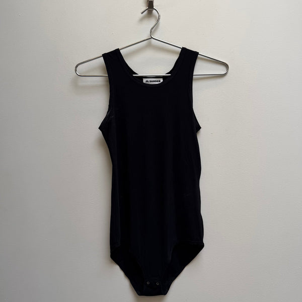 Jil Sander Black Snap Crotch Body Suit