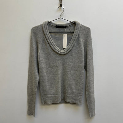 AW07 Undercover “Knit” Rolled V-Neck Longsleeve Undercover