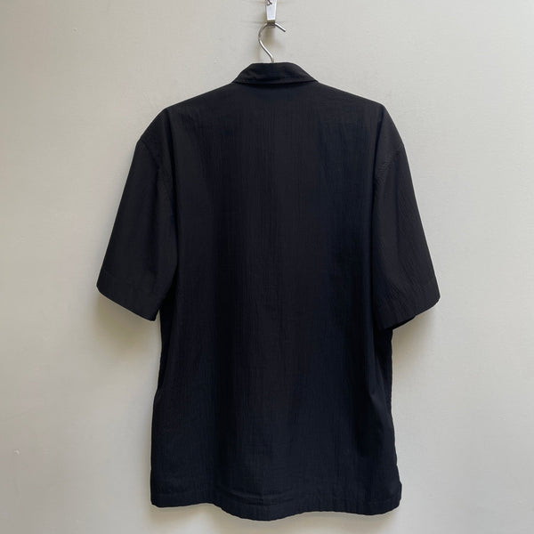 Dries Van Noten Crinkled Short Sleeve Dress Shirt
