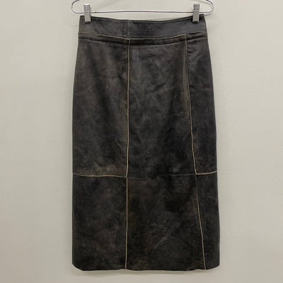 Vent Couvert Leather Buckle Skirt