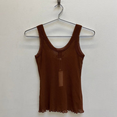 Jean Paul Gaultier ‘SOLEIL’ Mesh Lettuce Trim Tank Top