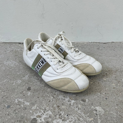 Dirk Bikkembergs White Leather Trainers