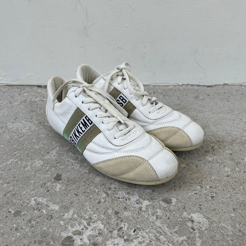 Dirk Bikkembergs White Leather Trainers