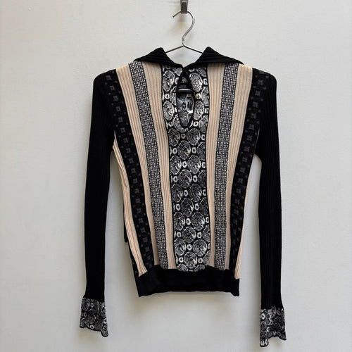 90s Jean Paul Gaultier Maillé Femme Patterned Knit Top