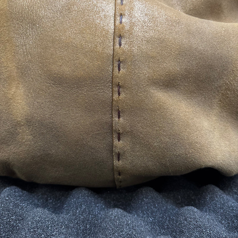 Henry Beguelin Embroidered Suede Leather Hobo Bag