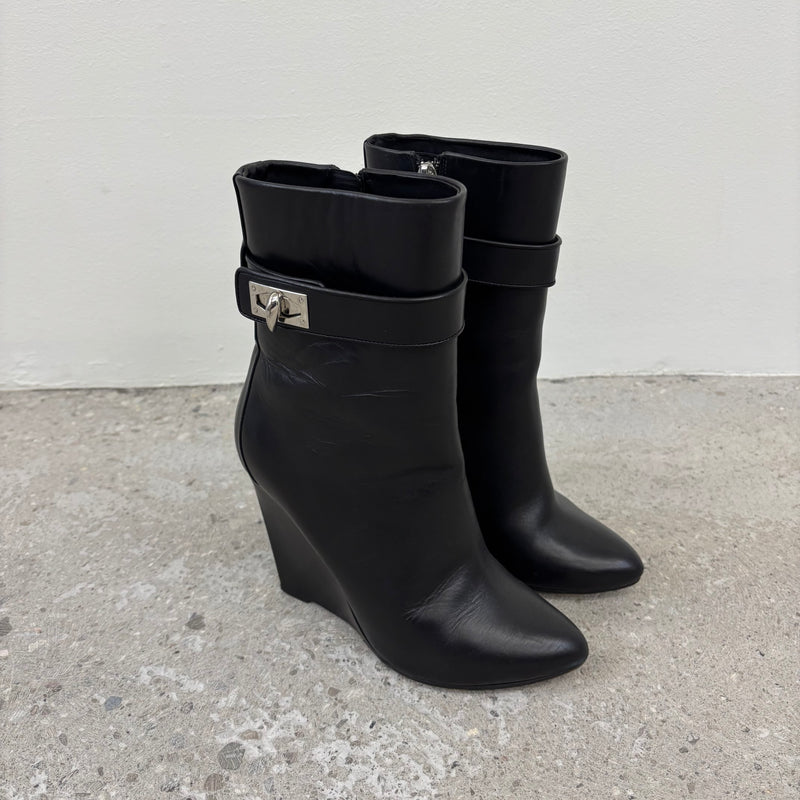 Givenchy Shark Lock Wedge Heel Boots