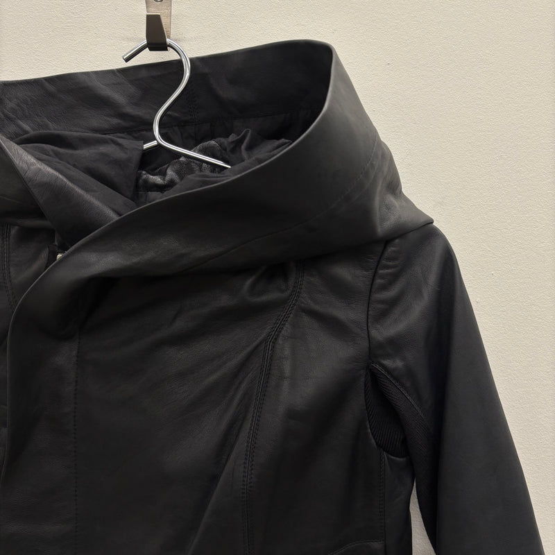 SS15 Rick Owens ‘FAUN’ Funnel Neck Leather Jacket