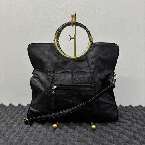 G.O.A. Patchwork Leather Circle Handle Handbag