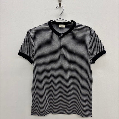 SS12 SAINT LAURENT PARIS BY HEDI SLIMANE STRIPED POLO SHIRT
