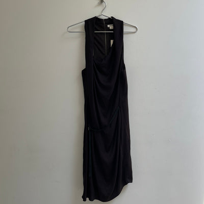 Helmut Lang Asymmetrical Racerback Draped Dress