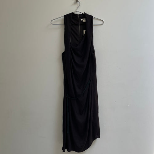 Helmut Lang Asymmetrical Racerback Draped Dress