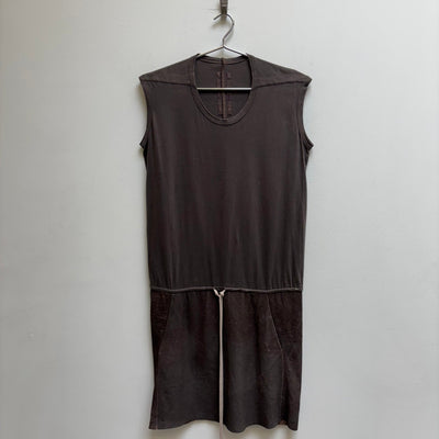 FW11 RICK OWENS “LIMO” LEATHER PATCH DRESS