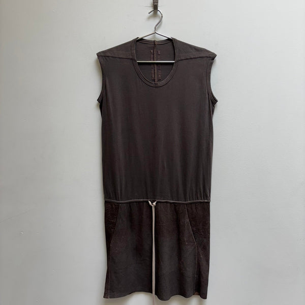 FW11 RICK OWENS “LIMO” LEATHER PATCH DRESS