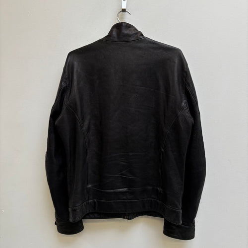 00s Dolce & Gabbana Lambskin High Neck Biker Jacket