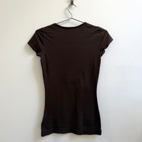 00s Dsquared Round Neck Ruffle Detailed T-shirt
