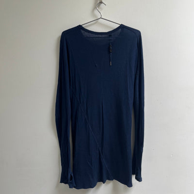 FW18 Boris Bidjan Saberi Dark Nuclear Blue Long Sleeve Tee