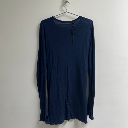 FW18 Boris Bidjan Saberi Dark Nuclear Blue Long Sleeve Tee