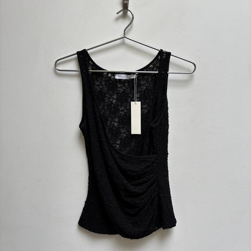 Anne Fontaine Lace Front Wrap Tank Top