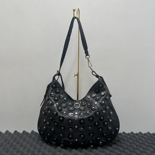 00s Yves Saint Laurent By Tom Ford Stud Leather Mombasa Shoulder Bag