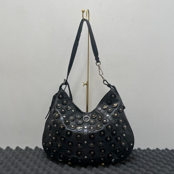 00s Yves Saint Laurent By Tom Ford Stud Leather Mombasa Shoulder Bag