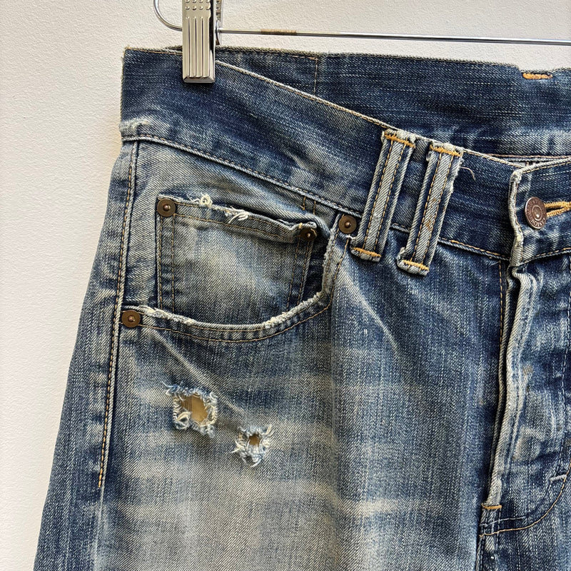 Anachronorm Distressed Patchwork Jeans