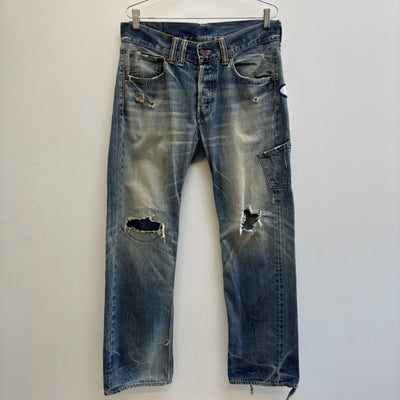Anachronorm Distressed Patchwork Jeans