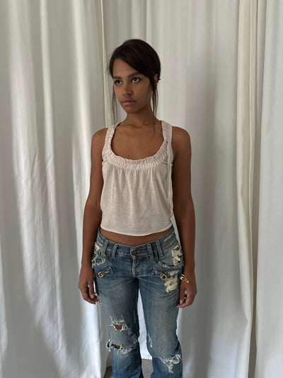 00s Gucci by Tom Ford Ruched Tank Top