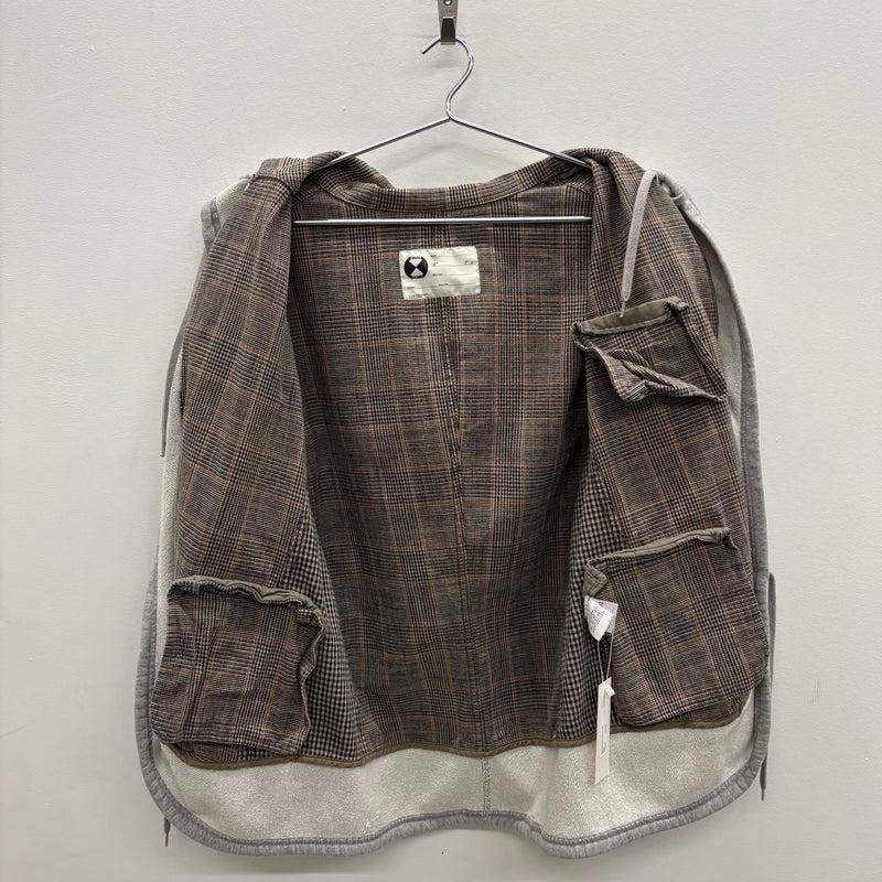 Final Home Hooded Plaid Blazer