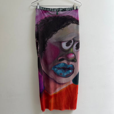 AW21 Ottolinger Multicolour Cheyenne Julien Nylon Mesh Skirt