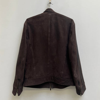 FW07 Emporio Armani Suede Leather Racer Jacket