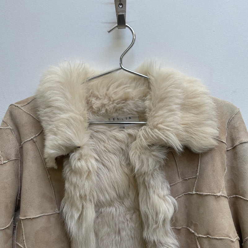 RESTIR SHEEPSKIN PATCHWORK JACKET