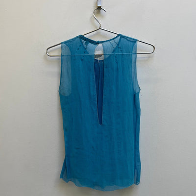 PF11 Alessandro Dell Acqua Turquoise Sheer Top