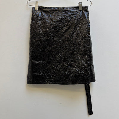 FW18 Helmut Lang Crinkled Wrap Skirt