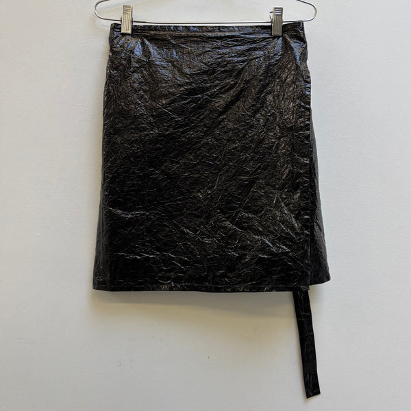 FW18 Helmut Lang Crinkled Wrap Skirt