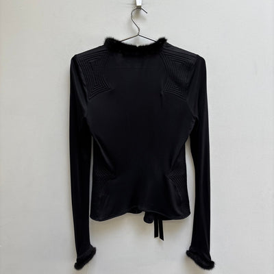 FW04 Yves Saint Laurent by Tom Ford Fur Trim Cardigan