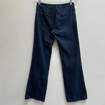 Ann Demeulemeester Front Dye Wide Leg Jeans