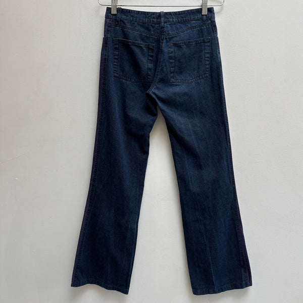 Ann Demeulemeester Front Dye Wide Leg Jeans