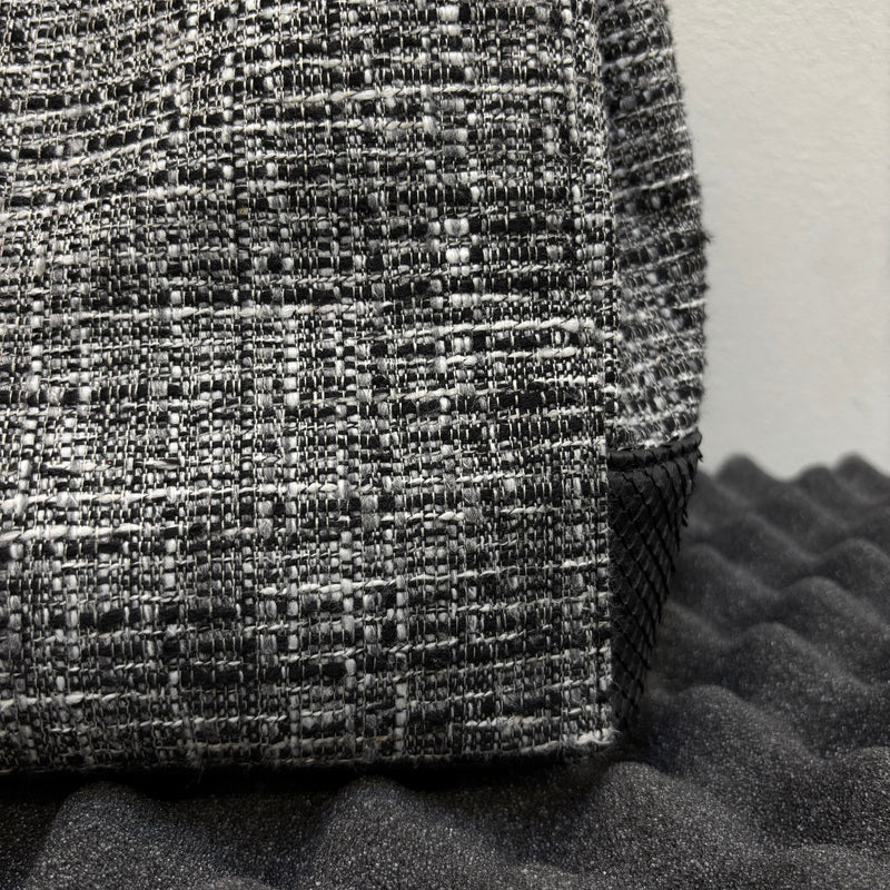 Tweed and Python Leather Firkin Handbag