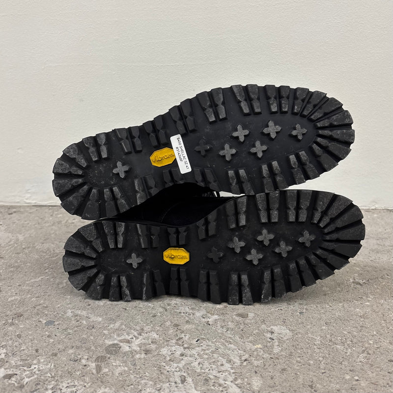 Shellac Cowhide Suede Leather Long Boots