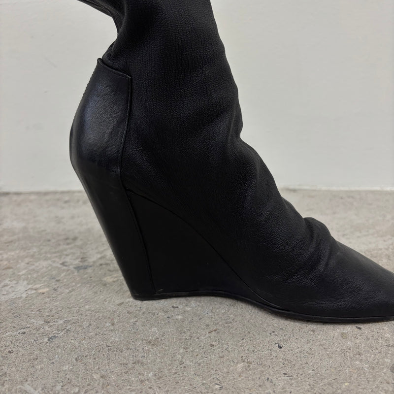 Rick Owens Larry Sock Open Toe Wedge Heels