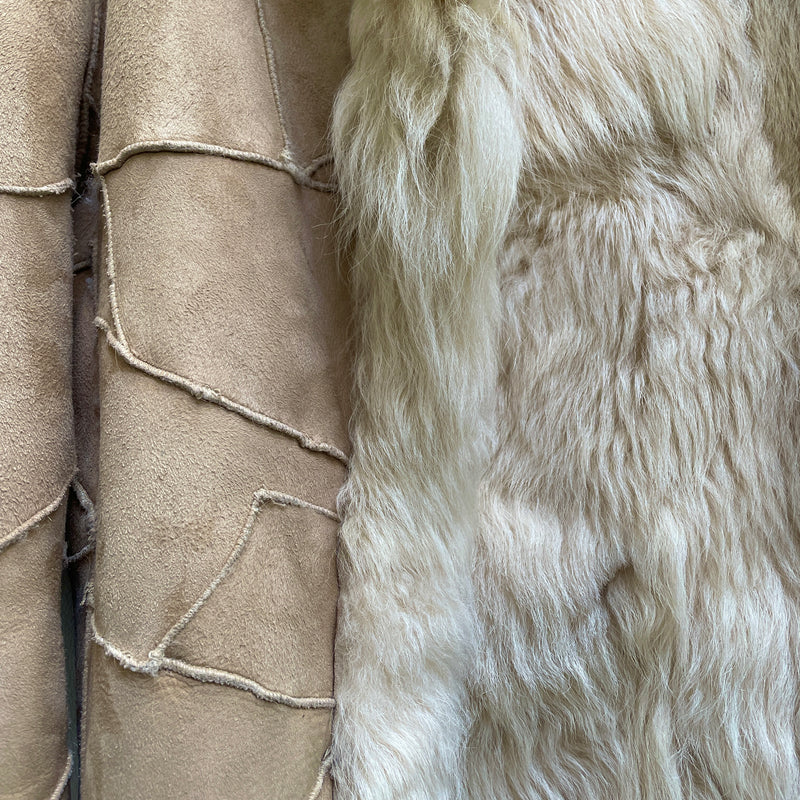 RESTIR SHEEPSKIN PATCHWORK JACKET