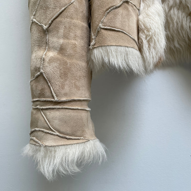 RESTIR SHEEPSKIN PATCHWORK JACKET