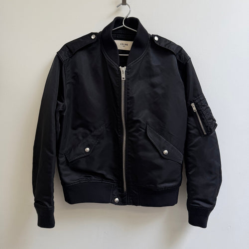 FW20 Celine By Hedi Slimane Nylon Twill MA-1 Bomber Jacket