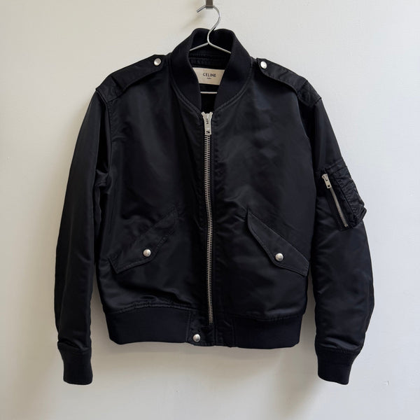 FW20 Celine By Hedi Slimane Nylon Twill MA-1 Bomber Jacket