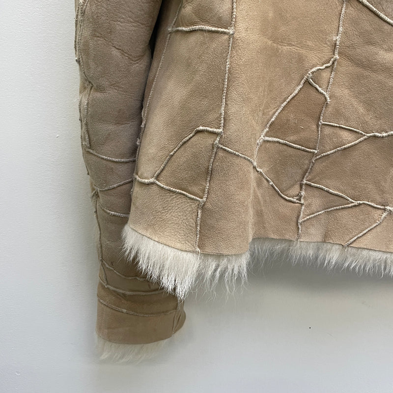 RESTIR SHEEPSKIN PATCHWORK JACKET