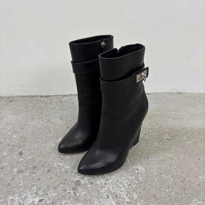 Givenchy Shark Lock Wedge Heel Boots
