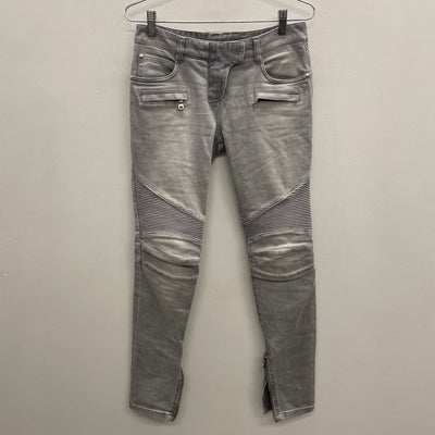 FW11 Balmain by Christophe Dercarnin Lightwash Biker Jeans