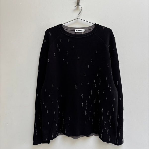 00s Jil Sander Distressed Crewneck Sweater